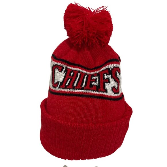 Kansas City Chiefs New Era NFL On Field Removeable Pom Beanie Football Athleisur - Picture 7 of 8